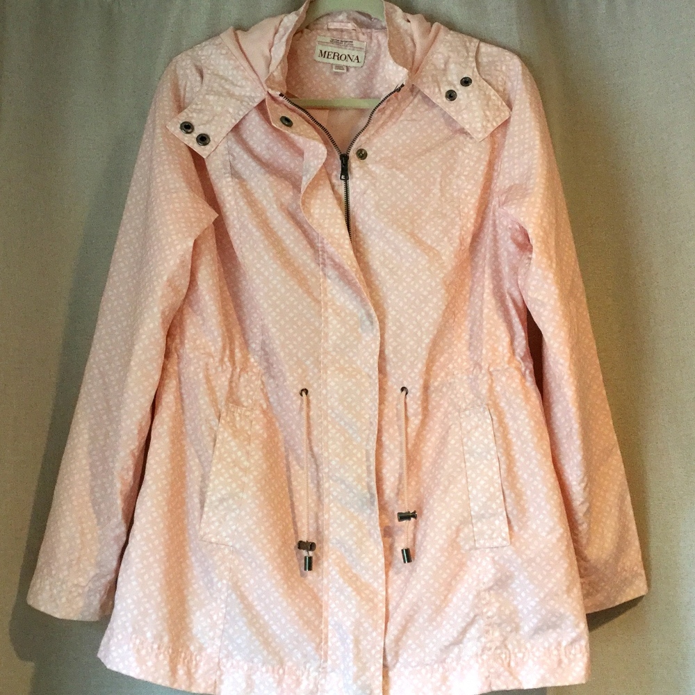 Water-Resistant Merona Rain Jacket, Size Medium